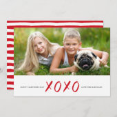 Borstelde XOXO Photo Valentijnsdag Kaart (Voorkant / Achterkant)
