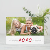 Borstelde XOXO Photo Valentijnsdag Kaart (Staand voorkant)