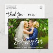 Borstelfontein Best Day Ever Trouw Dank Je Briefkaart (Voorkant / Achterkant)