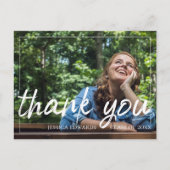 Borstelfontscript | Afstudeerfoto Bedankt Briefkaart (Voorkant)