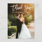 Borstelfoto van bruid en bruidegom op hun bruiloft briefkaart (Voorkant)