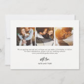 Borstelig Calligraphy Huwelijk Save The Date Kaart (Achterkant)