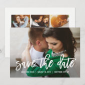 Borstelig Calligraphy Huwelijk Save The Date Kaart (Voorkant / Achterkant)