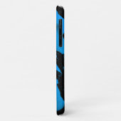 Borstelige Black & Blue iPhone 11 Hoesje | Aanpasb (Achterkant/links)