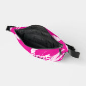 Borstelige Roze Wit Zwart Heuptasje (Open)