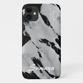 Borstelige Zwart & Grijs iPhone 11 Hoesje | Aanpas