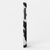 Borstelige zwart-wit iPhone 11 Hoesje | Aanpasbaar (Achterkant/links)