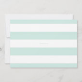 Borstelkalligrafie Mint Green Photo Collage Birth Aankondiging (Achterkant)