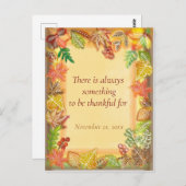 Borstelkunst van herfstbladeren voor Thanksgiving Briefkaart (Voorkant / Achterkant)