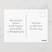 Borstelkunst van herfstbladeren voor Thanksgiving Briefkaart (Achterkant)