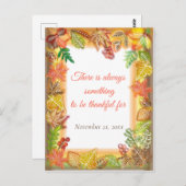 Borstelkunst van herfstloof voor Thanksgiving Briefkaart (Voorkant / Achterkant)