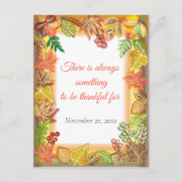Borstelkunst van herfstloof voor Thanksgiving Briefkaart