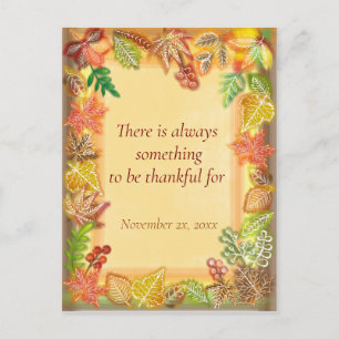 Borstelkunst van herfstloof voor Thanksgiving Briefkaart