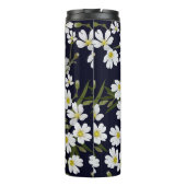  borstelloos bloempatroon met wit veld thermosbeker (Achterkant)