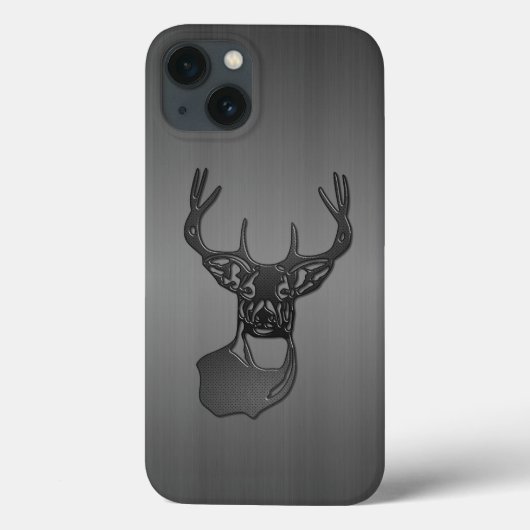 Borstelmetaal - Witte staartbuck Deer Hoesje-Mate Case-Mate iPhone Case (Achterkant)