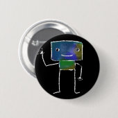 Borstelrobots - Vol 1: Lunabot Ronde Button 5,7 Cm (Voorkant /achterkant)