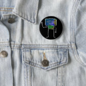 Borstelrobots - Vol 1: Lunabot Ronde Button 5,7 Cm (In situ)