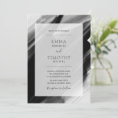 Borstels met zwarte en grijze waterverf kaart (Staand voorkant)