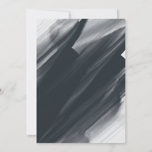 Borstels met zwarte en grijze waterverf kaart (Achterkant)