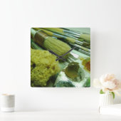 Borstels & Verf Vierkante Klok (Huis)