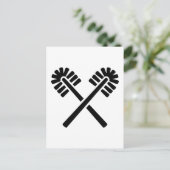 borstels voor geslepen toiletten briefkaart (Staand voorkant)