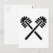borstels voor geslepen toiletten briefkaart (Voorkant / Achterkant)