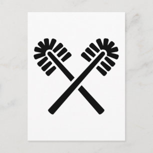 borstels voor geslepen toiletten briefkaart