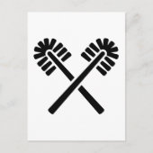 borstels voor geslepen toiletten briefkaart (Voorkant)