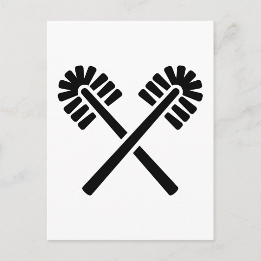 borstels voor geslepen toiletten briefkaart (Voorkant)