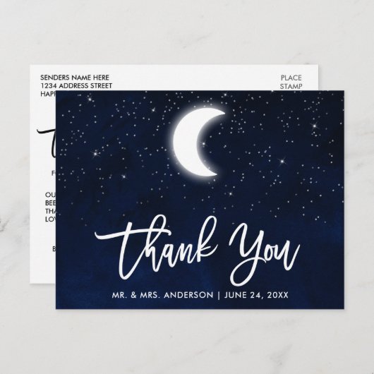 Borstelschrift Hemelse Trouw Dank Je Briefkaart (Voorkant / Achterkant)