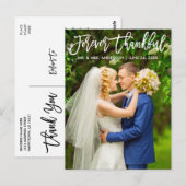 Borstelschrift Modern Onvoorwaardelijk Dankbaar Tr Briefkaart (Voorkant / Achterkant)