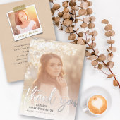 Borstelscript kalligrafie Modern Photo Afstuderen Folie Uitnodiging