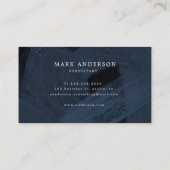 Borstelslag Blauw Mannelijk Dubbel Monogram Visitekaartje (Achterkant)