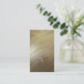 Borstelslag Goud en Monogram Visitekaartje (Staand voorkant)