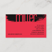 Borstelslag Heldere Roze Glamoureuze Luxe Schoonhe Visitekaartje (Achterkant)