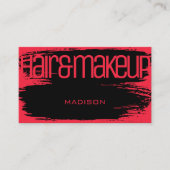 Borstelslag Heldere Roze Glamoureuze Luxe Schoonhe Visitekaartje (Voorkant)