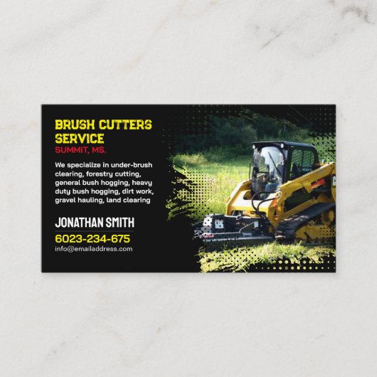 Borstelsnijders, struik het hangen, land het ontru visitekaartje (Voorkant)