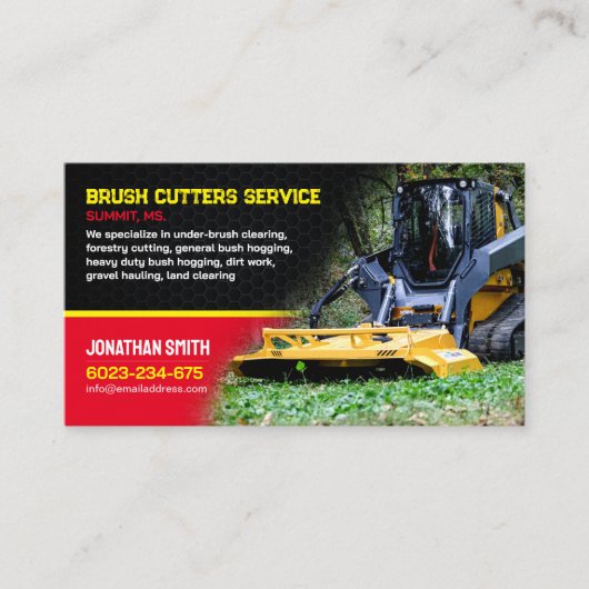 Borstelsnijders, struik het hangen, land het ontru visitekaartje (Voorkant)