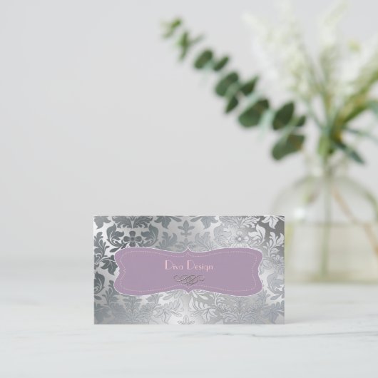 borstelstalen barokdemper visitekaartje (Staand voorkant)