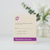 Borstelster van David Bat Mitzvah-reactiekaart RSVP Kaartje (Staand voorkant)