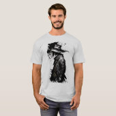 Borstelstreek vogelverschrikker t-shirt (Voorkant volledig)