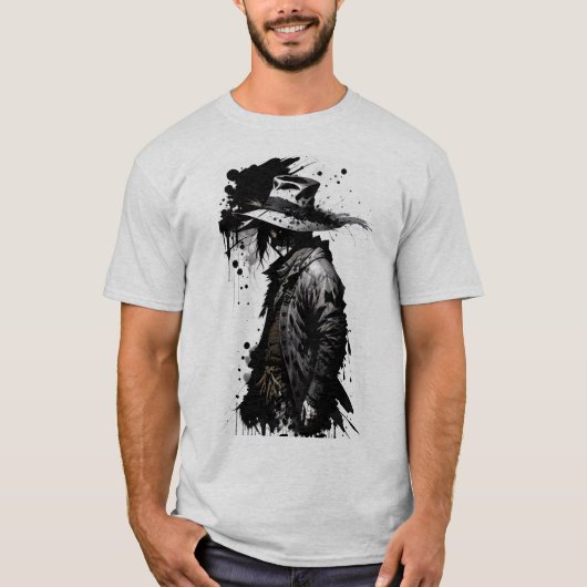 Borstelstreek vogelverschrikker t-shirt (Voorkant)