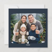 Borstelstreekkrans Blue Merry Christmas Feestdagenkaart (Achterkant)