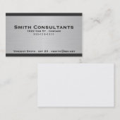 Borstelzilver Metallic and Black Border Visitekaartje (Voorkant / Achterkant)