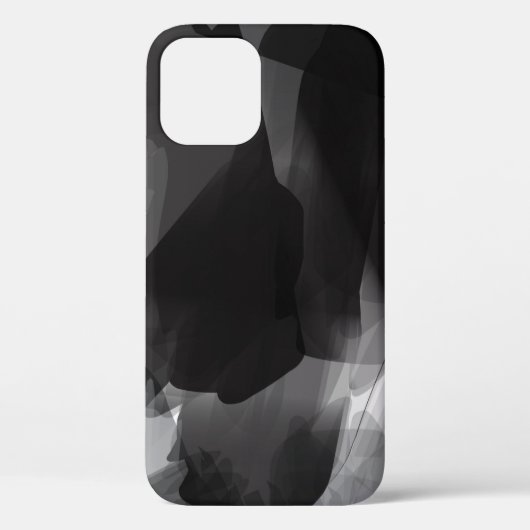 Borstelzwart en wit Abstracte achtergrond Case-Mate iPhone Case (Achterkant)