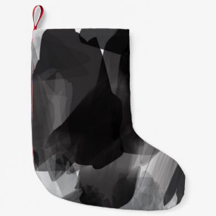Borstelzwart en wit Abstracte achtergrond Kleine Kerstsok