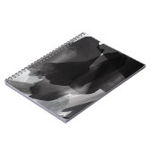 Borstelzwart en wit Abstracte achtergrond Notitieboek (Linkerzijde)