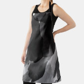 Borstelzwart en wit Abstracte achtergrond Schort (Insitu)