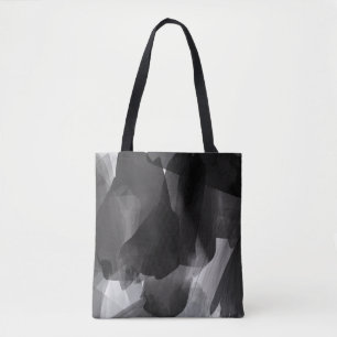 Borstelzwart en wit Abstracte achtergrond Tote Bag