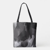Borstelzwart en wit Abstracte achtergrond Tote Bag (Achterkant)
